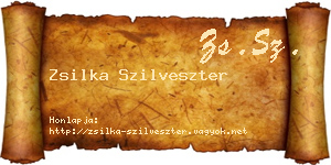 Zsilka Szilveszter névjegykártya